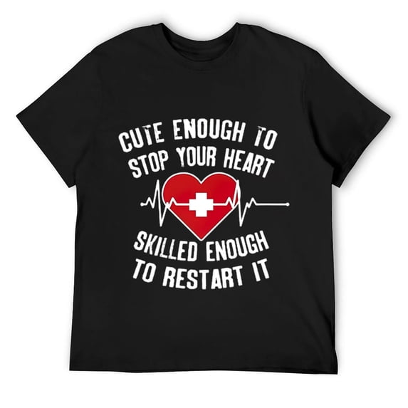 Mens Cute & Skilled - Nursing - Funny Nurse T-Shirt Black