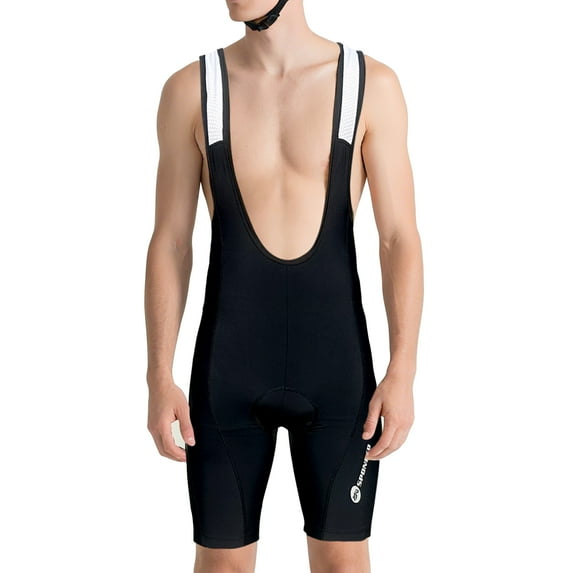 Cycling Bib Shorts Men's Cycle Shorts Padded Road Biking Pants for Men Bicycle Racing Shorts White L