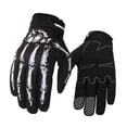 thumbnail image 1 of Mens Cycling Biker Racing Motorcycle Mitten Polyester Skeleton Goth Skull Bone Full Finger Sport Gloves jeaz, 1 of 6