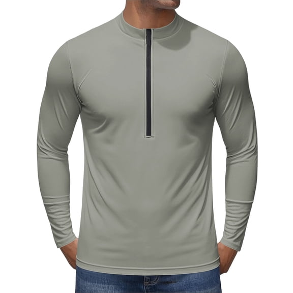 Mens Cycling Jersey Long Sleeve Cycling Shirt Breathable Quick Dry Bike Shirt, UPF 50+ Sun Protection for Trail Mtb Road Riding Light Gray M