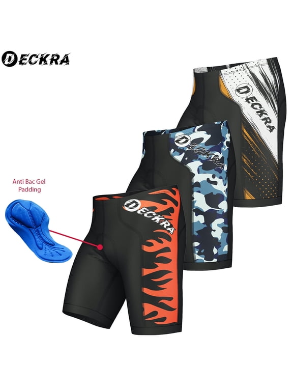 Mens Cycling Shorts 4D Gel Padded Bicycle Riding Summer Gym Training Shorts Biking Half Knicks