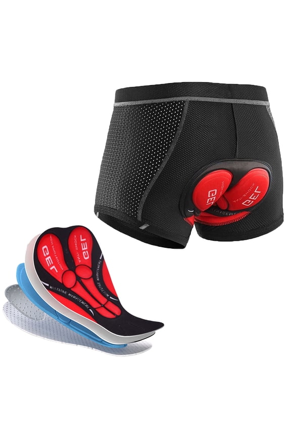 Mens Cycling Shorts Gel Padded Breathable Bicycle Underwear Bike Biking Pants Gray Liner XXXL