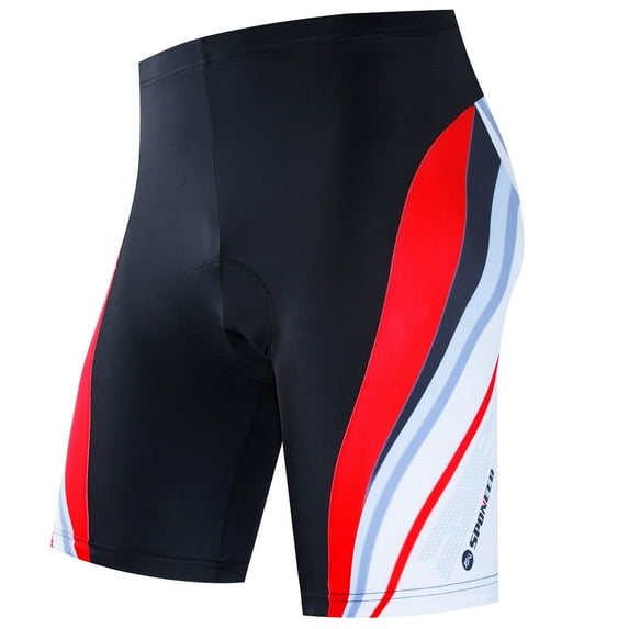 Mens Cycling Shorts Padded Biker Shorts for Men Bicycle Riding Tights Bottoms Red L