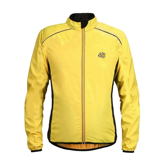 Mens Cycling Windbreaker Jacket Outdoor Sports Riding Windproof Coat Lightweight Reflective Running Clothes
