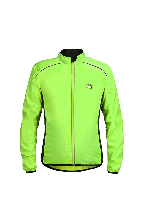 Mens Cycling Windbreaker Jacket Outdoor Sports Riding Windproof Coat Lightweight Reflective Running Clothes