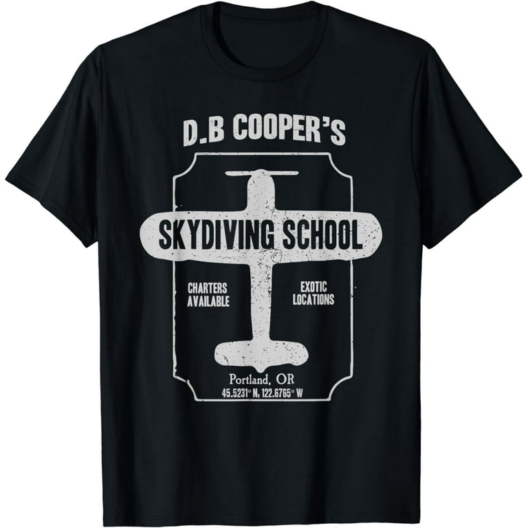 Mens D.B. Cooper Skydiving School T Shirt Mens D.B. Cooper Skydiving School T Shirt