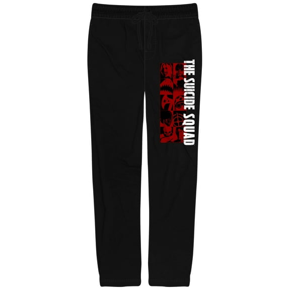Mens DC Comic Book Suicide Squad Black Graphic Print Sleep Pajama Pants - XL