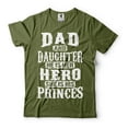 thumbnail image 1 of Mens Dad And Daughter Shirt Father Daughter Shirt He Is Her Hero And She is His Princess Shirt (Small Military Green), 1 of 6