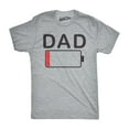 thumbnail image 1 of Mens Dad Battery Low Funny Sarcastic Graphic Tired Parenting Fathers Day T Shirt Graphic Tees, 1 of 6