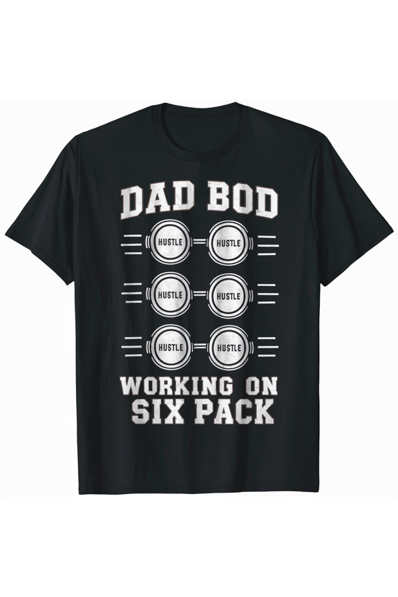 Mens Dad Bod Working On My Six Pack Funny Father麓s Day Funny T-Shirt