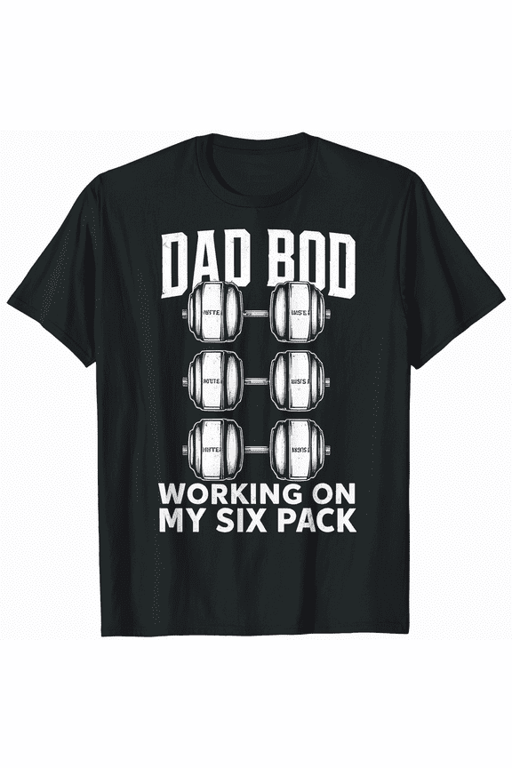 Mens Dad Bod Working On My Six Pack Funny Father´s Day T-Shirt