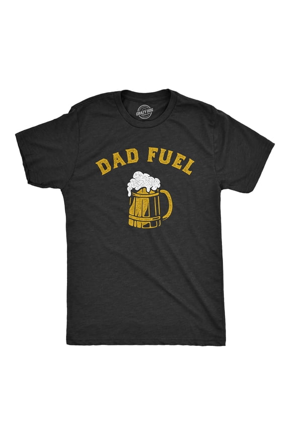 Mens Dad Fuel T Shirt Funny Father's Day Beer Drinking Pint Lager Ale Lover Tee for Guys Graphic Tees