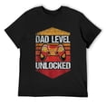 thumbnail image 1 of Mens Dad Level Unlocked - Funny Gaming Gamer Father Video Games T-Shirt Black, 1 of 5