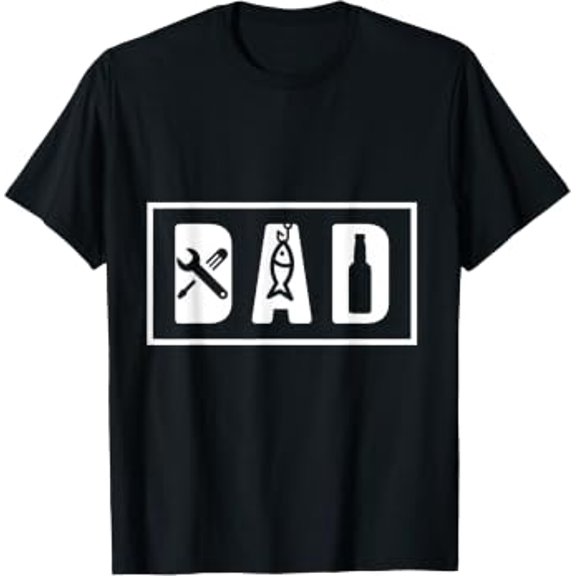 Mens Dad Mechanic Fisher Fishing Beer Daddy Husband Father´s Day T-Shirt