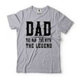 thumbnail image 1 of Mens Dad T-shirt The Man The Myth The Legend T-Shirt Father's Day Dad Gift Tee Father Gifts (3X-Large Grey), 1 of 6