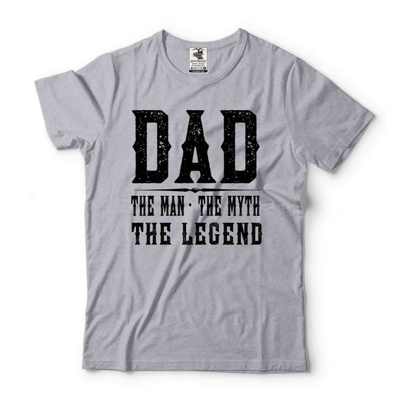 Mens Dad T-shirt The Man The Myth The Legend T-Shirt Father's Day Dad Gift Tee Father Gifts (3X-Large Grey)