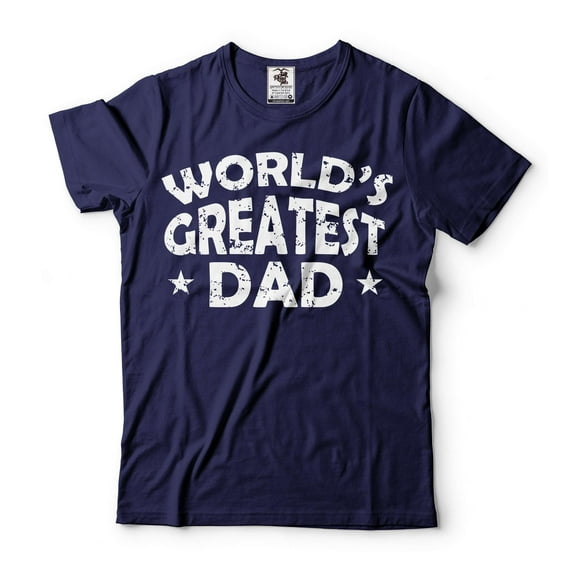 Mens Dad shirt World's Greatest Dad Shirt Fathers Day Dad Shirt Dad Birthday Tee Greatest Dad shirt (X-Large Navy Blue)