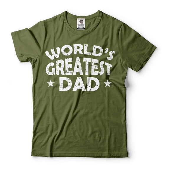 Mens Dad shirt World's Greatest Dad Shirt Fathers Day Dad Shirt Dad Birthday Tee Greatest Dad shirt (XX-Large Military Green)