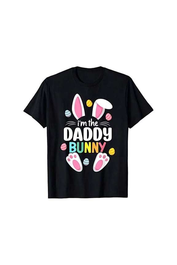 Mens Daddy Bunny Easter Family Matching Outfit Rabbit Egg Hunt T-Shirt