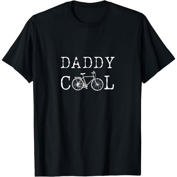Mens Daddy Cool Bicycle Dad Cycling Fathers Day Father Bike T-Shirt