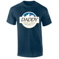 thumbnail image 1 of Mens Daddy Needs A Beer Shirt Funny Blue Mountains American Can Logo Parody Short Sleeve T-shirt Graphic Tee-Heather Navy-4xl, 1 of 4