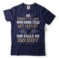 thumbnail image 1 of Mens Daddy T-shirt She Calls Me Daddy Shirt Daughter Dad T-Shirt Dad Father Daughter Tees (Large Navy Blue), 1 of 6