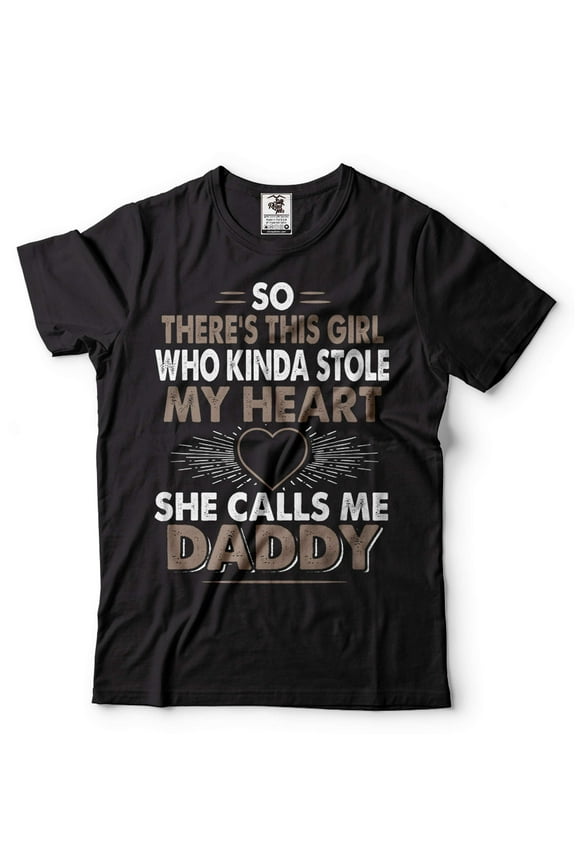 Mens Daddy T-shirt She Calls Me Daddy Shirt Daughter Dad T-Shirt Dad Father Daughter Tees