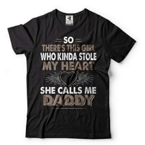 Mens Daddy T-shirt She Calls Me Daddy Shirt Daughter Dad T-Shirt Dad Father Daughter Tees