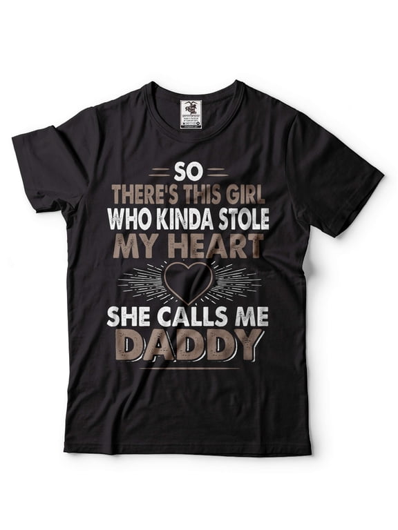 Mens Daddy T-shirt She Calls Me Daddy Shirt Daughter Dad T-Shirt Dad Father Daughter Tees
