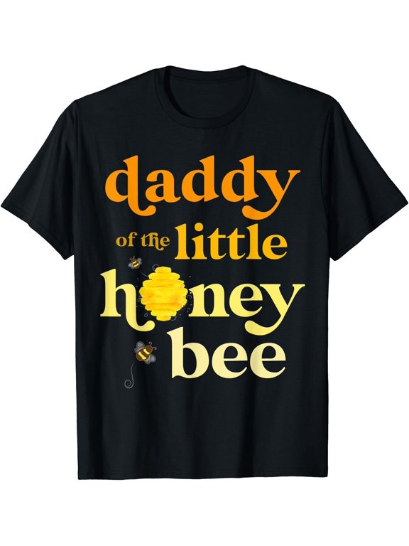 Mens Daddy of Little Honey Bee Birthday Gender Reveal Baby Shower T-Shirt
