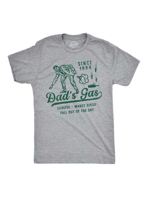 Mens Dads Gas T Shirt Funny Father Farts Smelly Stinky Joke Tee for Guys Graphic Tees