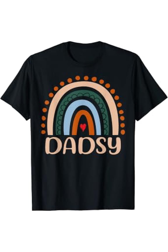 Mens Dadsy Rainbow, Boho Rainbow Dadsy, Cool Dad Fathers Day T-Shirt