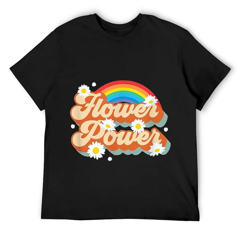 Daisy Flower Power 70s Style Hippie Inspired T-Shirt Daisy Flower Power 70s Style Hippie Inspired T-Shirt