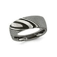 thumbnail image 1 of Mens Damascus Steel Polished Band Ring 8mm for Men, 1 of 5