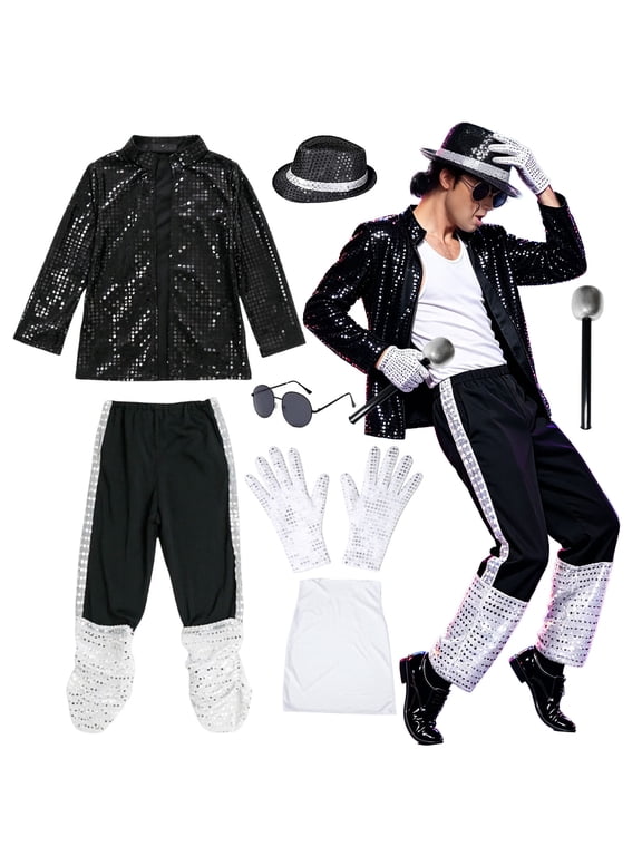 Mens Dance Star ๐ostume for Men 80s 90s Pop Stage Outfits for ๐๐ผ๐๐ฝ๐น๐ฎ๐ Party 80s outfit