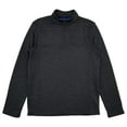 thumbnail image 1 of Mens Dark Gray Fleece Pullover Quarter Zip Sweater Small, 1 of 1