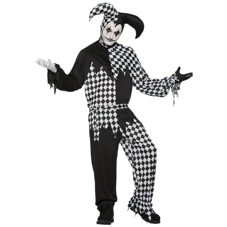 Harlequin Clown Dark Jester Adult Costume Male Chest Size 42 Harlequin Clown Dark Jester Adult Costume Male Chest Size 42