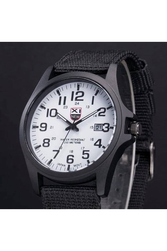 Mens Date Stainless Steel Military Sports Analog Quartz Wrist Watch BK&WH, Usupdd 2025 Mens Date Stainless Steel Military