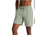 thumbnail image 1 of Mens All Day Comfy Pull-On Shorts 7" - Golf Casual Elastic Waist Quick Dry Cooling Shorts for Athletic Daily with Pockets Big and Tall Size S-4XL Green, 1 of 9
