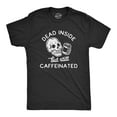 thumbnail image 1 of Mens Dead Inside But Still Caffeinated T Shirt Funny Halloween Coffee Graphic Tee Graphic Tees, 1 of 9
