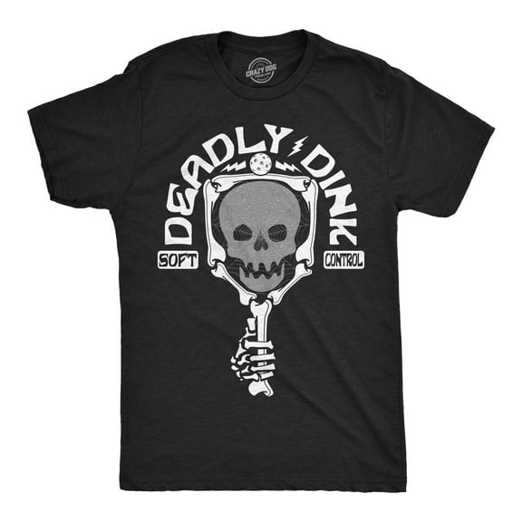 Mens Deadly Dink Pickleball T Shirt Funny Shirt Pickleball Tee for Guys Graphic Tees