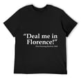thumbnail image 1 of Mens Deal Me In Florence Funny Nightingale Nursing Student Gift Round Neck T-Shirt Black, 1 of 5