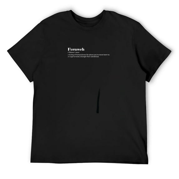 Mens Definiton Backpacker Traveler Fernweh T-Shirt Black 2X-Large