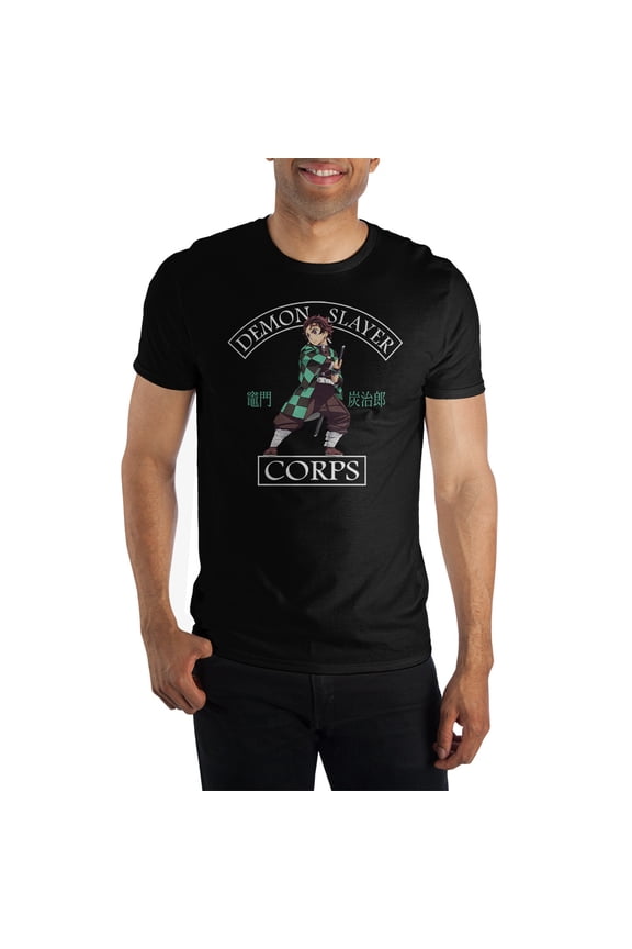 Demon Slayer Anime Cartoon Tanjiro Mens Graphic Tee Shirt3X-Large
