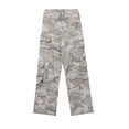 thumbnail image 1 of Mens Denim Baggy Pants with Cargo Pockets Mid Weight Wide Leg Jeans Y2k 2000s Camo Jeans Light Gray XL, 1 of 3
