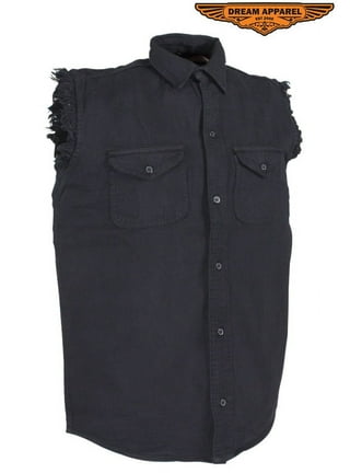 Black denim hot sale sleeveless shirt