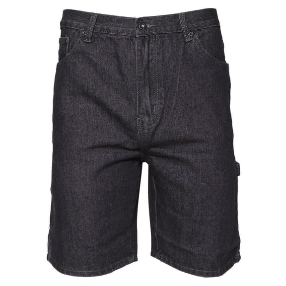 Mens Denim Cargo Shorts Premium Cotton Jeans Multi Pocket Dirty Blue  30