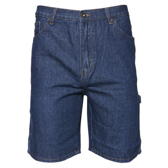 Mens Denim Cargo Shorts Premium Cotton Jeans Multi Pocket Stoash Blue 30