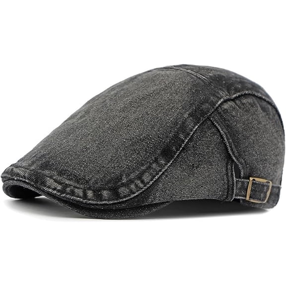 Mens Denim Cotton Newsboy Cap Ivy Gatsby Driving Hunting Cabbie Hat for Wommen Men