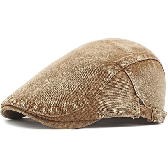 Mens Denim Cotton Newsboy Cap Ivy Gatsby Driving Hunting Cabbie Hat for Wommen Men